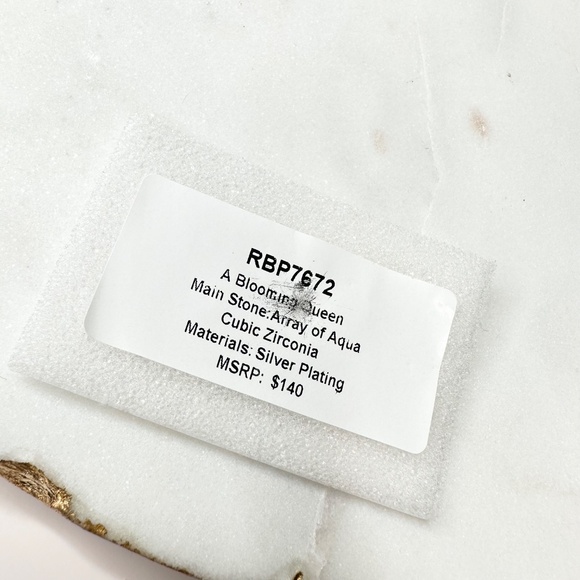 Bomb Party Reign Princess A Blooming Queen RBP7672 Aqua Cubic Zirconia Ring NWT - Picture 9 of 9